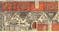 C.M. Henderson & Co. Cut Out New England Red School House Cutout Village