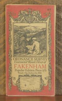 image of ORDNANCE SURVEY CONTOURED ROAD MAP OF fakenham Popular edition Scale 1 inch to 1 mile- Sheet # 57