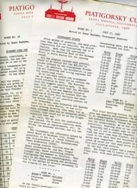 image of 'Piatigorsky Cup, Santa Monica, California. July - August 1966'. Press releases for all 18 rounds of the final chess tournament in the series, in which Spassky wins the cup