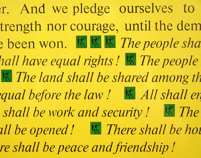 The Freedom Charter of South Africa; (photo 1)