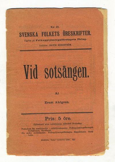 Vid sotsängen. Af Ernst Ahlgren.