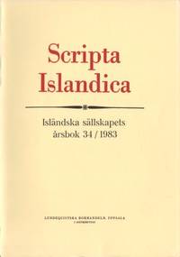 Scripta Islandica. Isländska sällskapets årsbok…