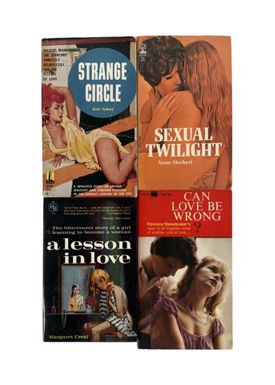 LGBTQ Lesbian Pulp Fiction by Women Authors Stonebraker Sydney Creal and Herbert Paperback Collection 1959-1968