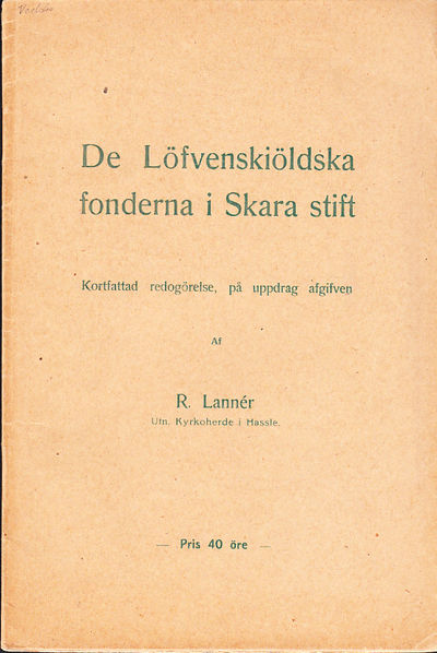 De Löfvenskiöldska fonderna i Skara stift.…