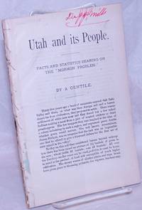 Utah and its people: facts and statistics bearing on the 