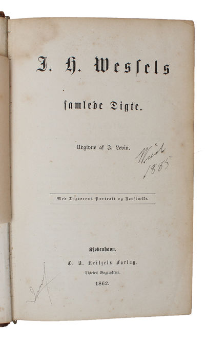 Samlede Digte. Udgivne af J. Levin. Med Digterens Portrait og Facsimile. (photo 3)