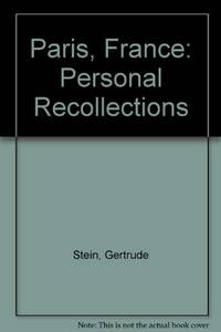 cover of Paris, France: Personal Recollections (Peter Owen Modern Classic)