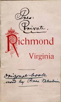 [RICHMOND] [VALENTINE] ADVANTAGES OF RICHMOND, VIRGINIA