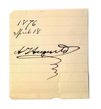 Autograph dated 1876 April 18