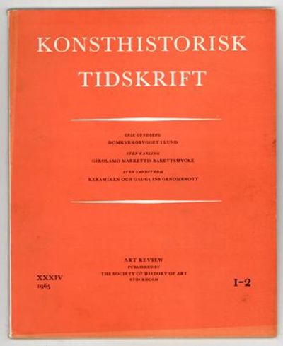Konsthistorisk tidskrift. Årg. 34 (1965), häfte…