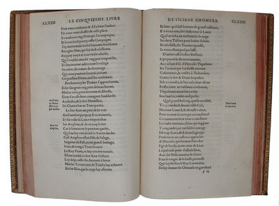 Les dix premiers livres de l’Iliade. traduictz en vers françois par M. Hugues Salel. - [THE FIRST SUCCESFUL VERSION OF THE ILIAD IN MODERN FRENCH VERSE] (photo 10)