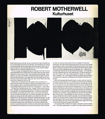 Robert Motherwell. Kulturhuset. / Galleriet 12…