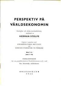Perspektiv på världsekonomin. Studieplan och…