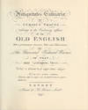 Antiquitates Culinariae; or Curious Tracts relating to the Culinary affairs of the Old English. With a preliminary discourse, Notes and Illustrations, By the Reverend Richard Warner, of Sway, near Lymington, Hants