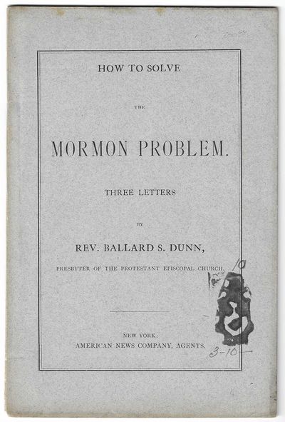 How to Solve the Mormon Problem. Three Letters