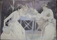 Painting, over a photograph, of Nineteenth Century Actresses Ada Rehan and Edith Kingdon