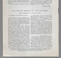 The Memoirs Of Talleyrand: Talleyrand Replies To His Accusers