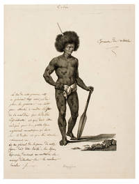 Wayggiou". Louis de Freycinet's corrected proof engraving of plate 44 of his voyage...