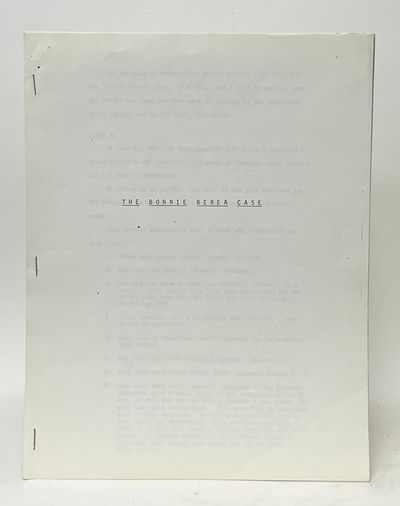 The Bonnie Berea Case