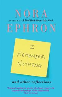 cover of I Remember Nothing and Other Reflections