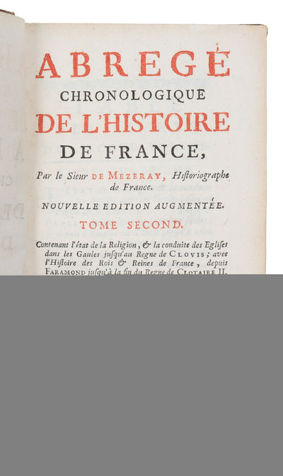 Abrege chronologique de l'histoire de France. Nouvelle edition Argumentee. Vols 1 - 6, 10 & 12. (photo 3)