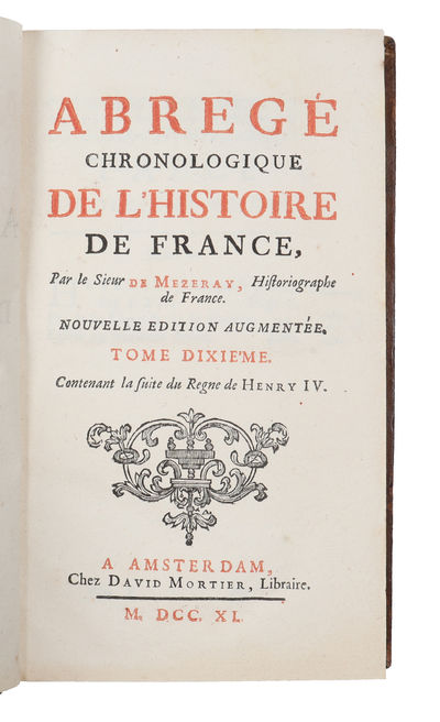 Abrege chronologique de l'histoire de France. Nouvelle edition Argumentee. Vols 1 - 6, 10 & 12. (photo 5)