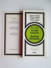 Banking dictionary: English-French, French-English by Klaus, Hans - 1984