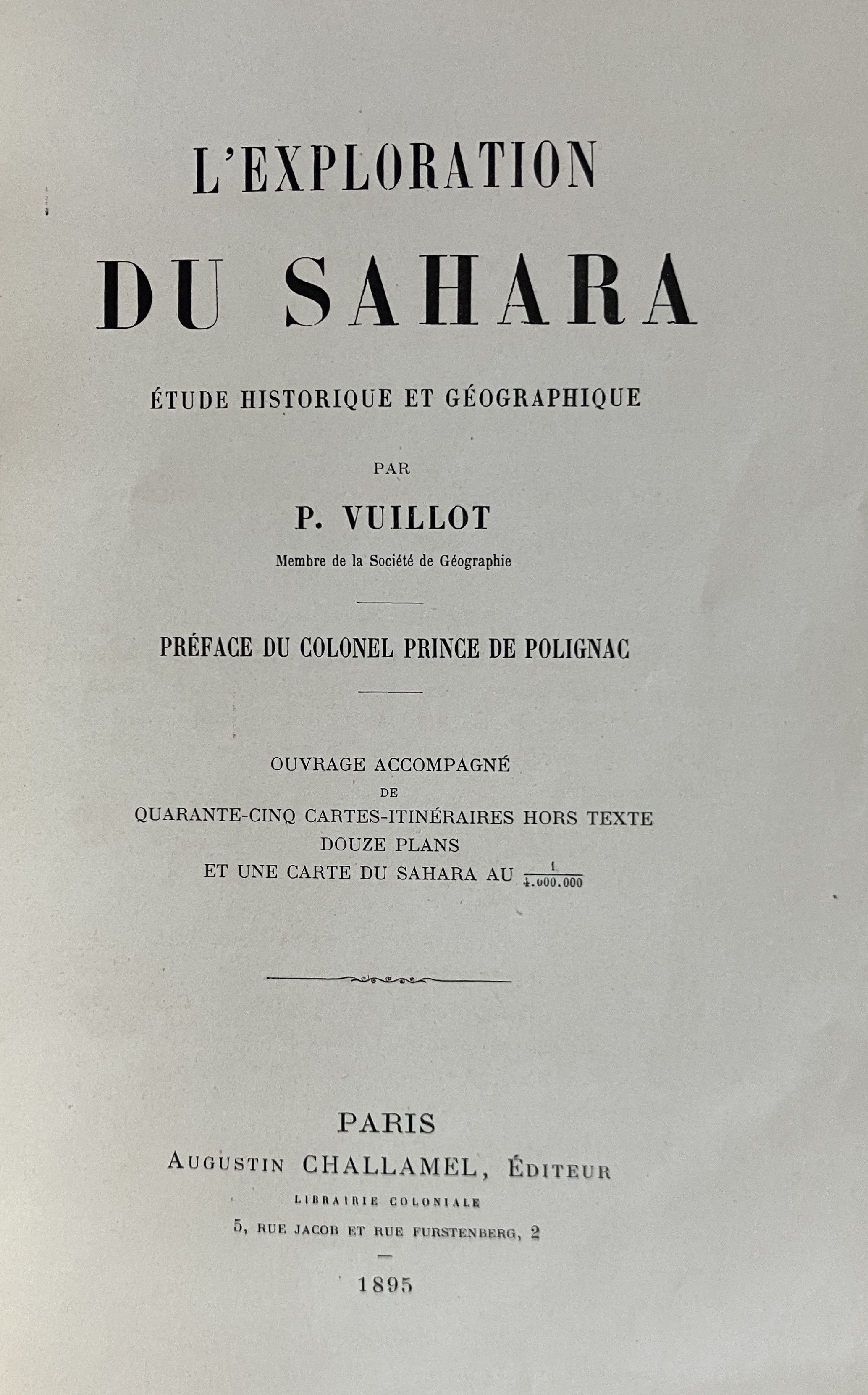 L’Exploration du Sahara…