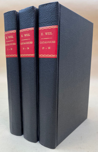 Herbert M. Evans' run of the E. Weil catalogues 1-33, bound