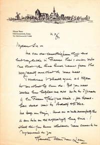 Autograph letter signed; Hendrick Willem Van Loon, to Rudolf Arnheim (My dear Sir), October 14, 1940