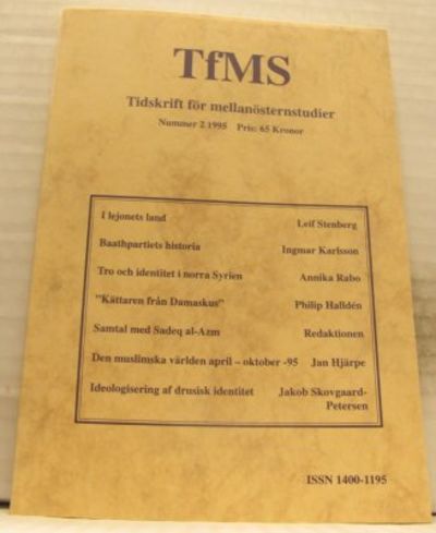 TfMS. Tidskrift för mellarnösternstudier. Nummer…