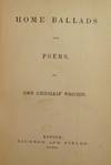 HOME BALLADS AND POEMS