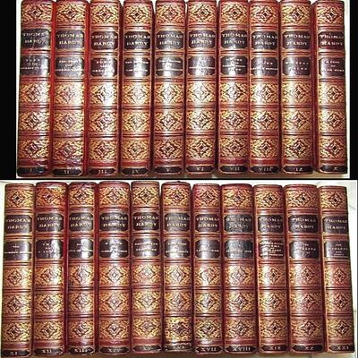 1912 COMPLETE WORKS OF THOMAS HARDY 21 VOLUME SET FULL LEATHER