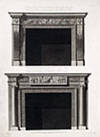 Design of a Chimney Piece executed in the Great Saloon of the Queens House / A Chimney Piece Designed for one of the Rooms in St. James's Palace