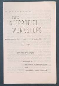 cover of An announcement of two interracial workshops: Washington, DC and St. Louis, Missouri. July 1950