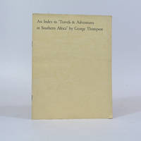 cover of An Index to "Travels & Adventures in Southern Africa" by George Thompson