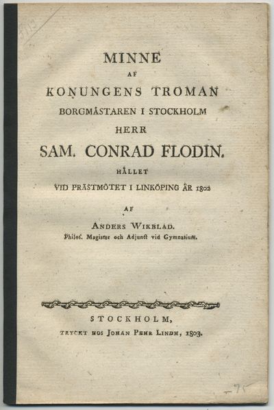 Minne af konungens troman borgmästaren i…