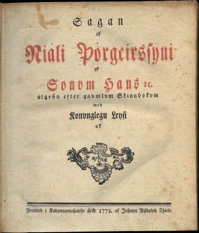 ok Sonom Hnas útgefin efter gaumlum Skinnbókum…