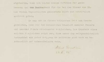 An Original Address of Albert Einstein Claiming the Moral High Ground in the Battle Against the Nazis