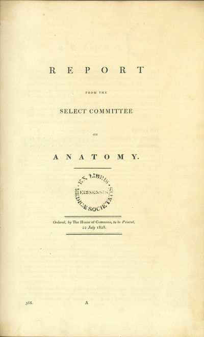 Report of the select committee on anatomy