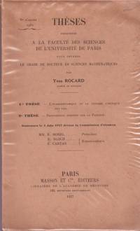 L'hydrodynamique et la théorie cinétique des gaz.- Propositions données par la Faculté. Thèses présentées à la Faculté des Sciences de l'Université de Paris ( Dédicacé )