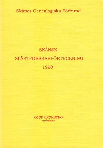 Skånsk släktforskarförteckning 1990.