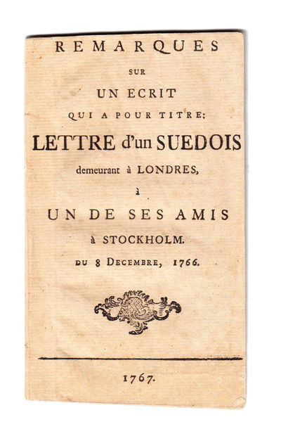 Remarques sur un ecrit qui a pour titre lettre…