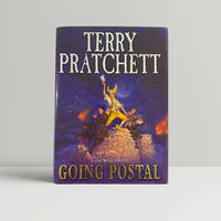 cover of Going Postal - with superb artwork by Pratchett to the title page