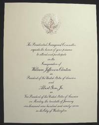 image of 1997 Large Format Invitation for the Inauguration of William Jefferson Clinton as President