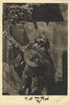 Etching and aquatint of the character Beckmesser in Wagner's opera Die Meistersinger von Nurnberg serenading Eva (or Magdalena) at night. By Ferdinand Staeger (1880-1976). A rare proof copy