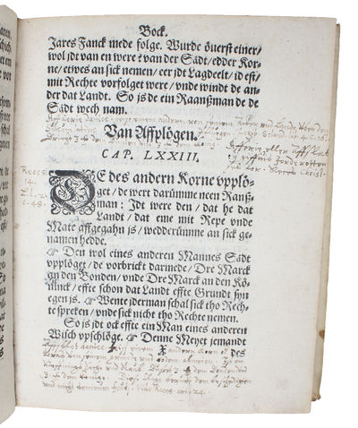 Dat Rechte Judske Lowbock Anno 1590. auergesehn, Corrigeret, vnde in dem Densken vorbetert, tho Copenhagen in Druck vthgegahn. Nu öuerst vth dem Densken in de Holsteinische Sprake, van Worde tho Worde, Alse dat beiden Spraken am negesten hefft gescheh... (photo 3)