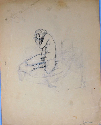 Original erotic drawing.