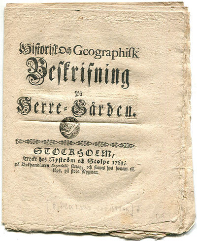 Historisk och geographisk beskrifning på…