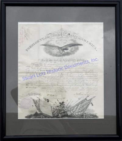 President Tyler Signs Military Commission For Future Union General Joseph J. Reynolds Before His Military Success